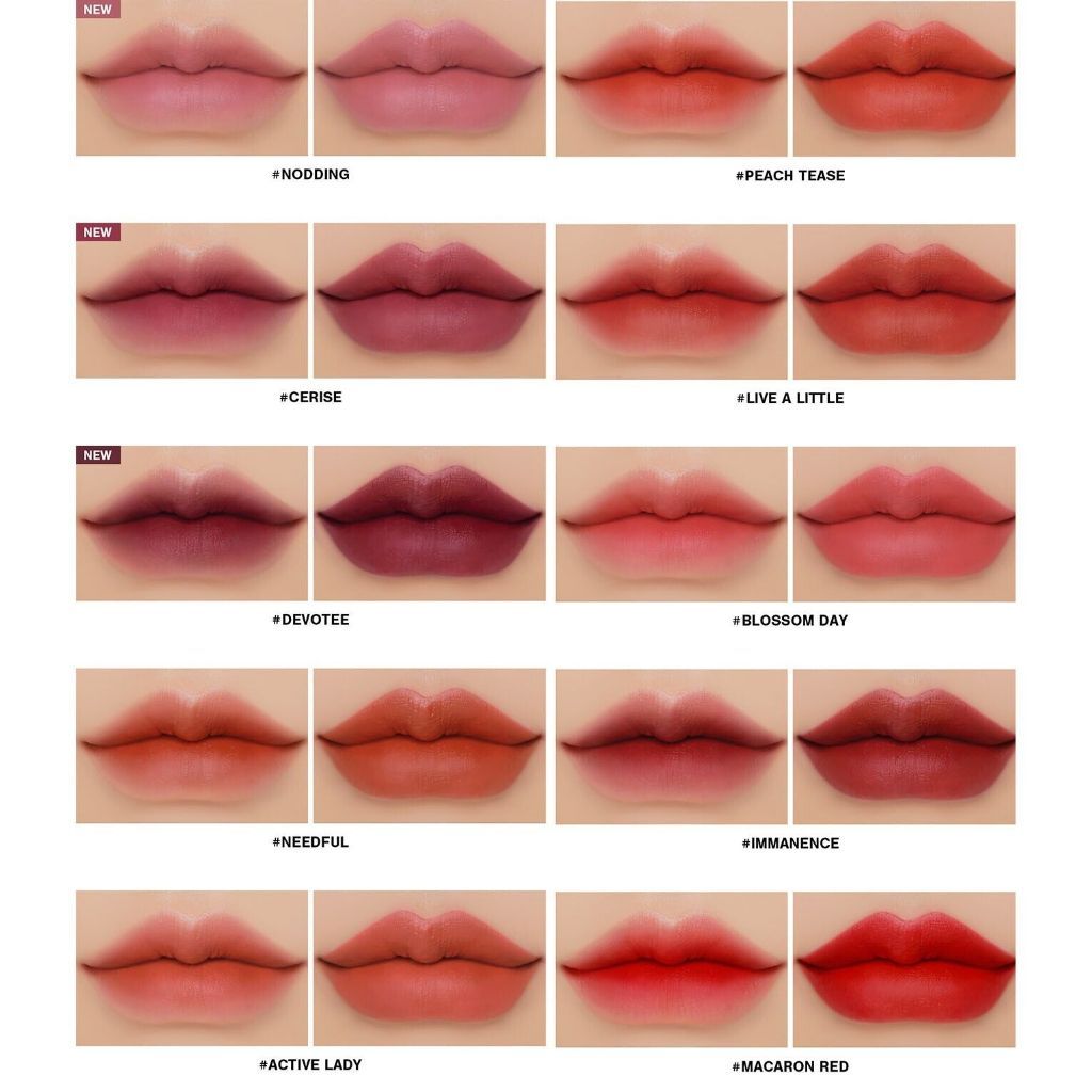 3CE Cloud Lip Tint 4g 10Color