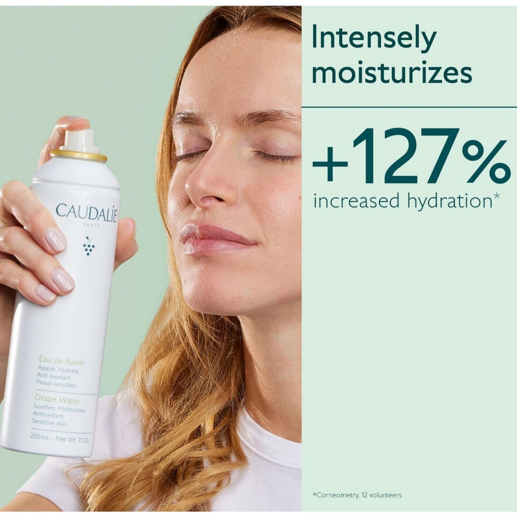 [Caudalie] Grape Water Moisturizing Face Mist, 75mL | Soothing Organic Facial Spray to Instantly Hydrate and Strengthen the Skin Barrier