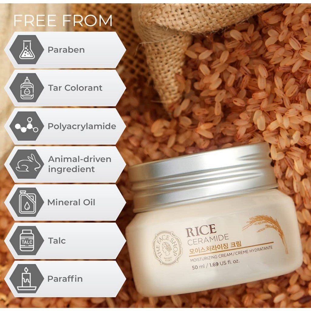 The Face Shop Rice Ceramide Moisturizing Cream, 50mL
