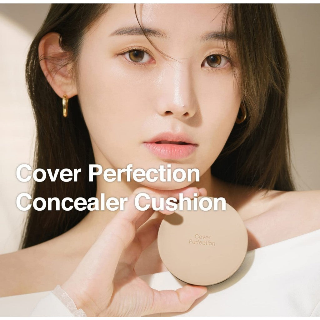 SAEM Cover Perfection Concealer Cushion, 12g | SPF50+ PA++++ (3 tonos) con acabado natural de 56 horas
