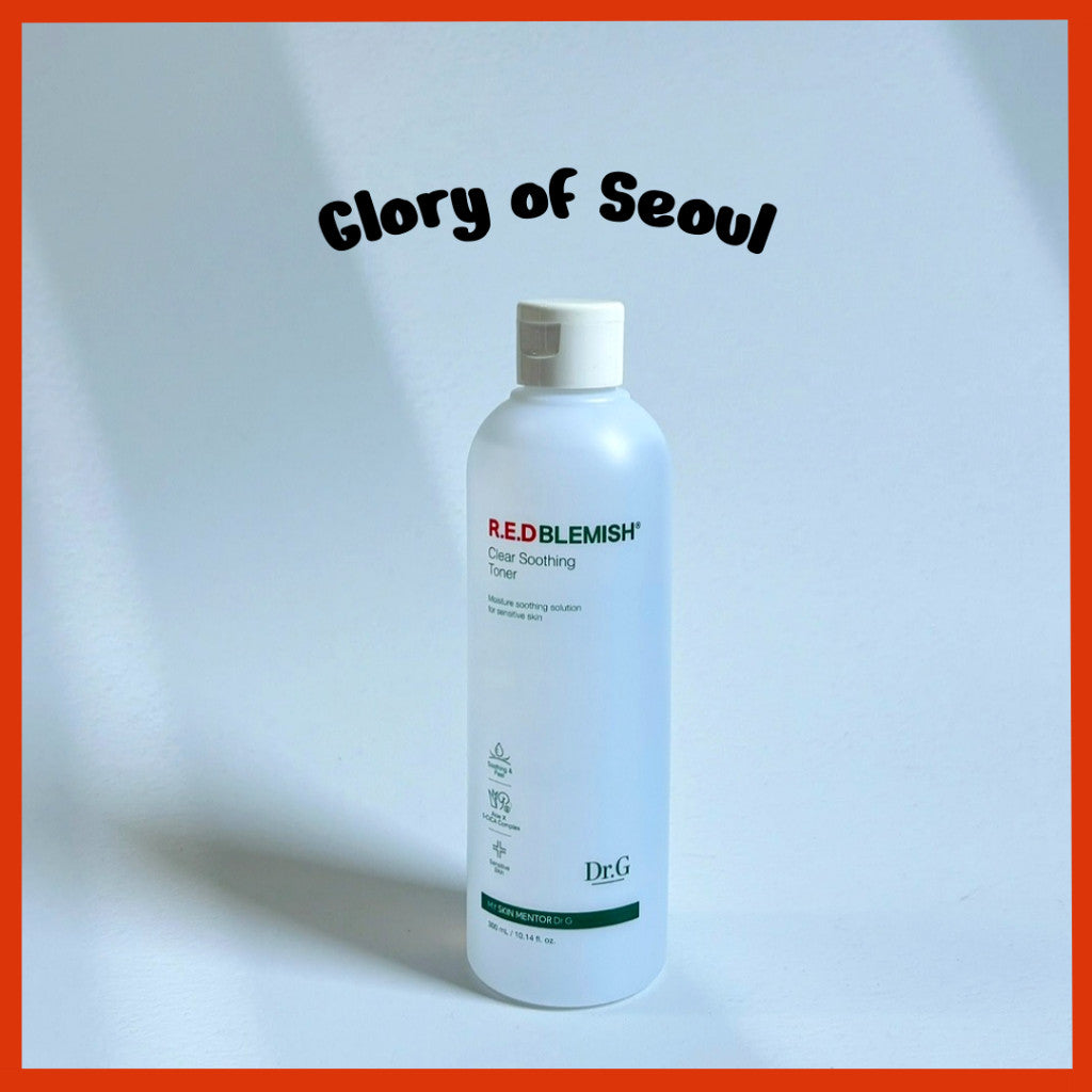 Dr.G RED Blemish Clear Soothing Toner 300mL/10.14oz KOREA Beauty Korean Skin Care Calming Mild exfoliation AHA BAH Hydrating Hyaluronic acid