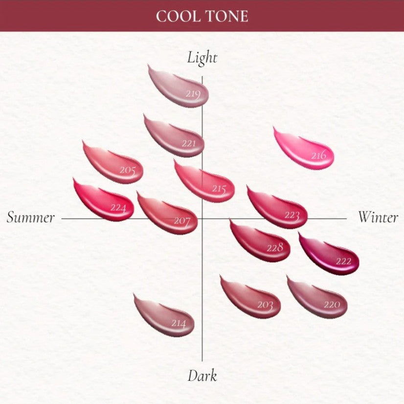 DINTO Blur-glowy lip tint (30 colors) 3.5g