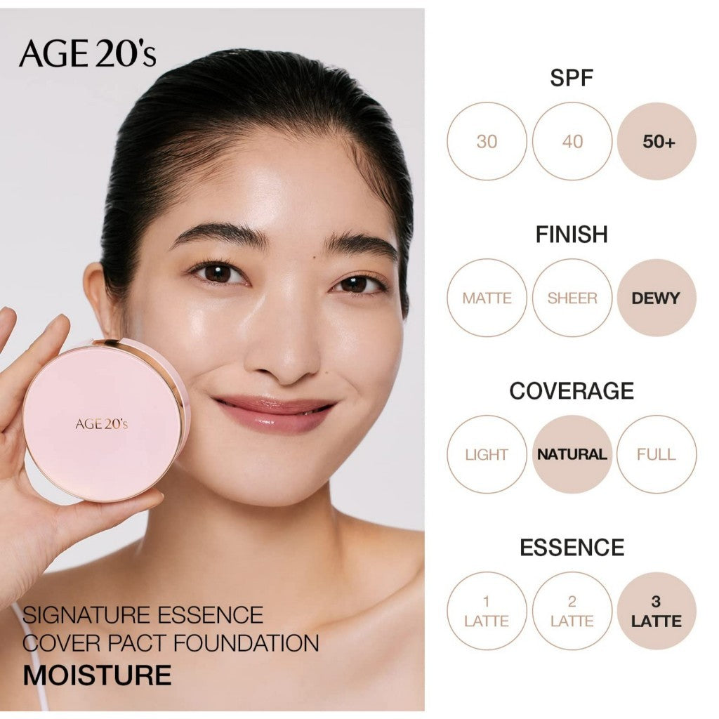 [Age 20's] Signiture Essence Cover Pact Master (3 Type) Moisture/Double cover/Essence, SPF50+ PA++++