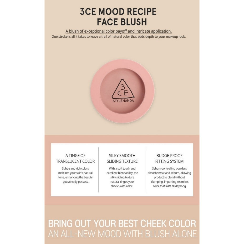 3CE Face Blush, 5g | (11 Colors) Style Nanda 3 Concept Eyes