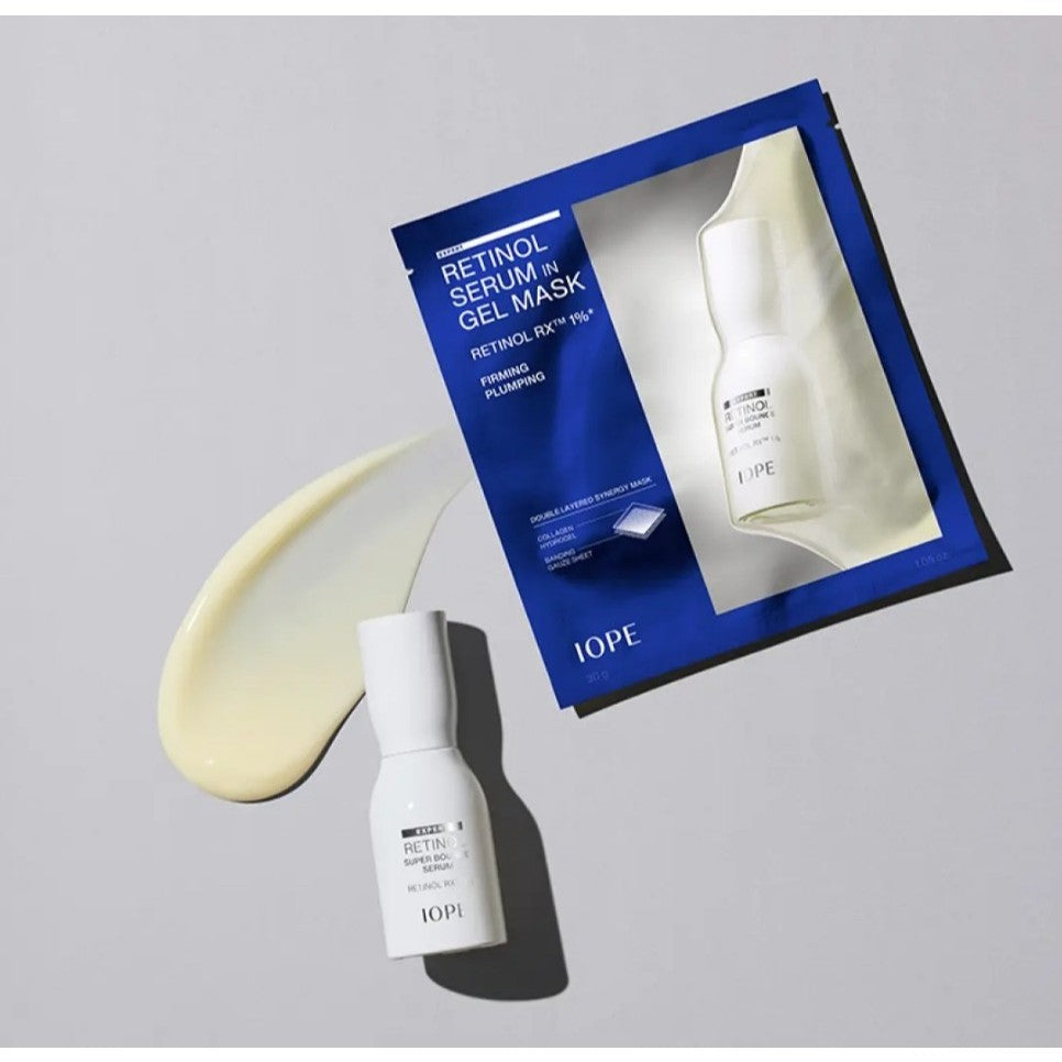 [SET] IOPE Retinol Serum in Gel Mask 30g * 7 Sheets