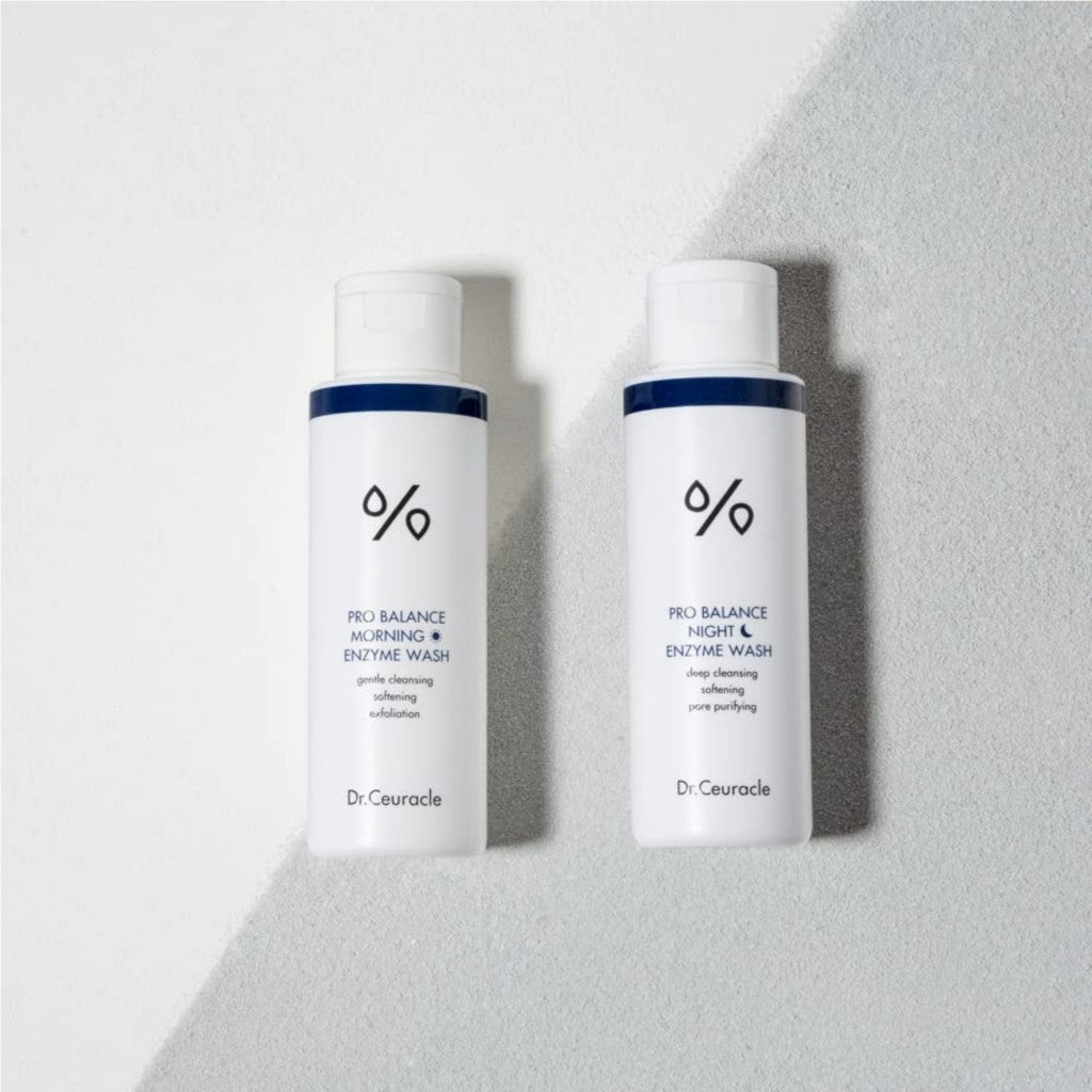 Dr.Ceuracle Pro Balance Morning & Night Enzyme Wash, 50g | Maltose, Corn Starch Powder Cleanser Removing Sebum | Exfoliating, pH Balancing Care