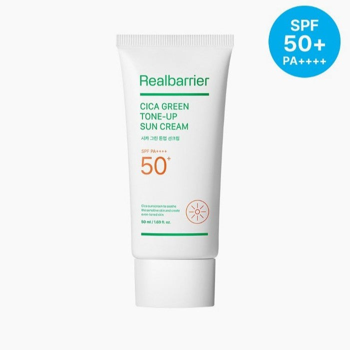 REAL BARRIER Sun Cream SPF50+ PA++++ 50mL 4options (Cera Moisture Barrier, Cica green ton-up, Aqua soothing, Peach Fit tone-up)
