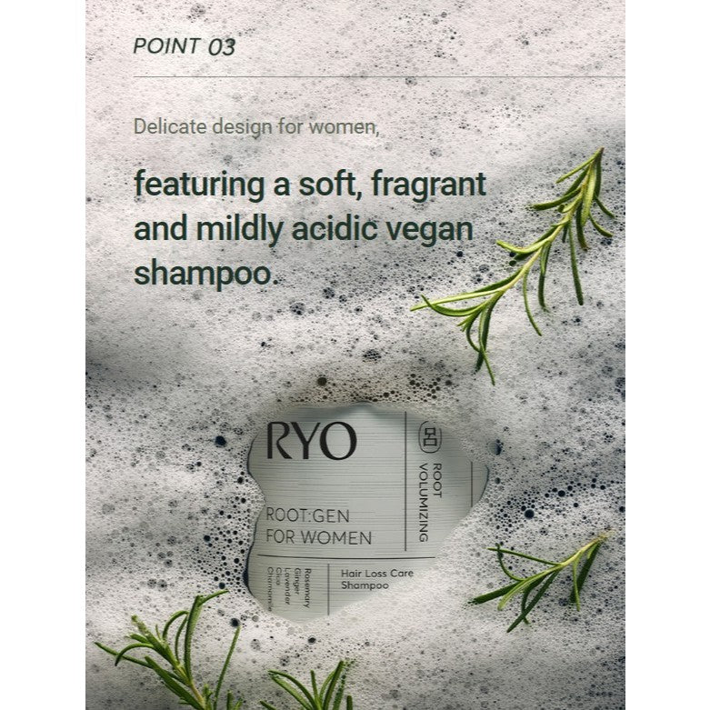RYO Root:Gen For Women Hair Loss Care Shampoo 4types