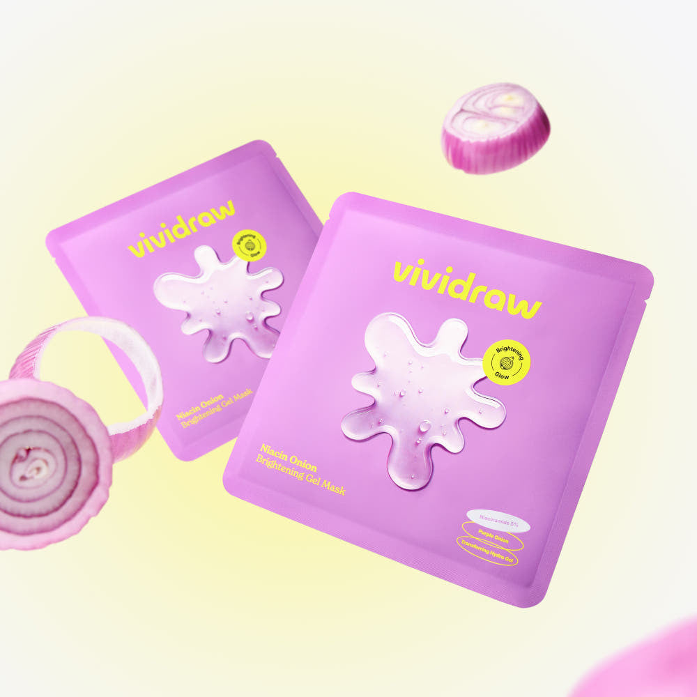 [New] VIVIDRAW Gel Mask 4EA (3 Types) ┃ Cherry Collagen Firming Capsule Serum / Black Olive PDRN™ Reparing Marble / Niacin Onion Brightening