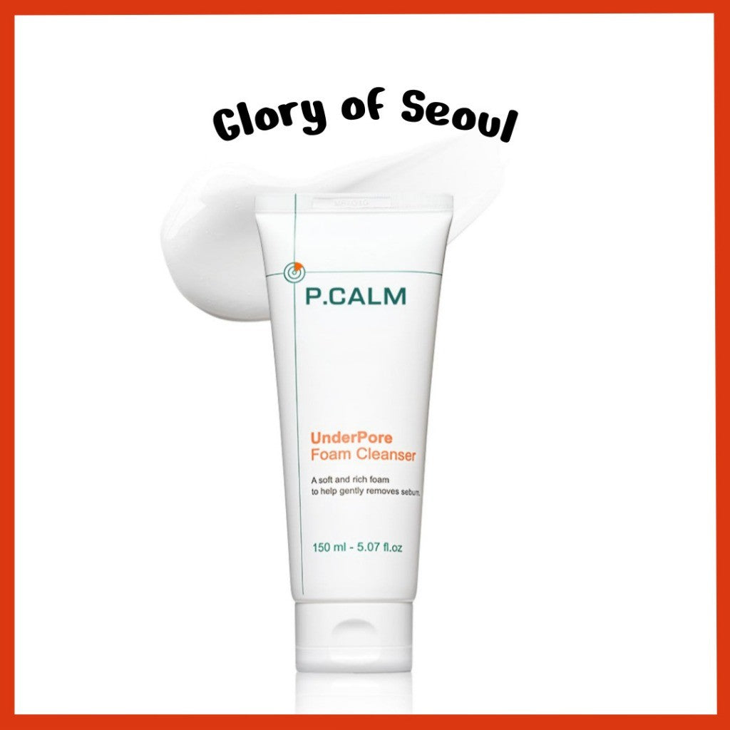 P.CALM UnderPore Foam Cleanser 150ml | Vegan Gentle Deep Pore Cleansing Facial Wash for Sensitive Skin