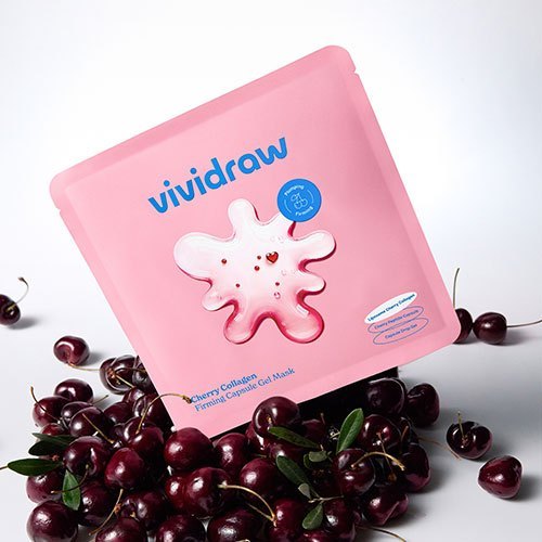 [New] VIVIDRAW Gel Mask 4EA (3 Types) ┃ Cherry Collagen Firming Capsule Serum / Black Olive PDRN™ Reparing Marble / Niacin Onion Brightening