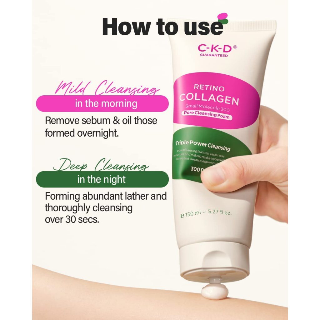 CKD Retino Collagen Small Molecule 300 Pore Cleansing Foam 150ml