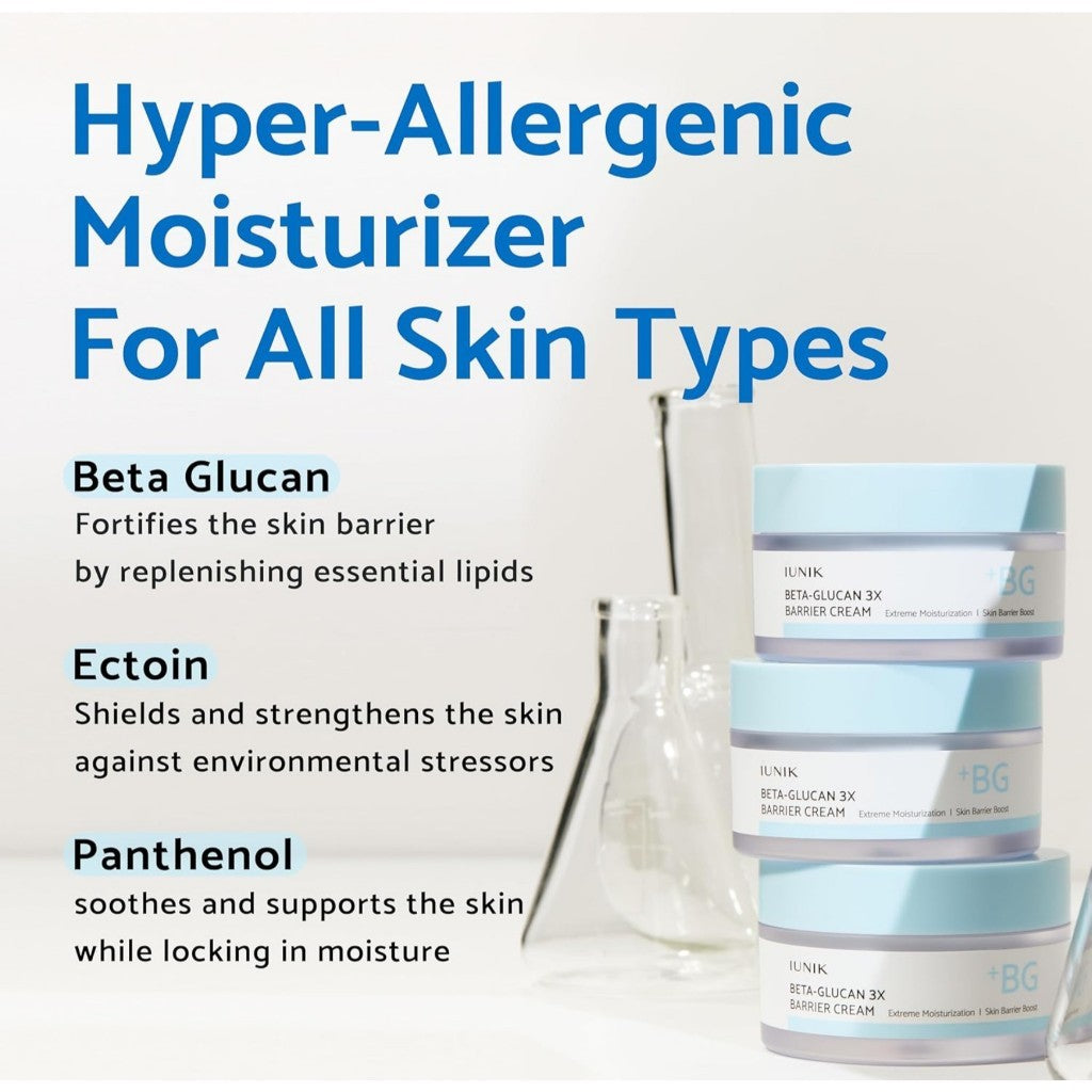 IUNIK Beta-Glucan 3x Barrier Cream, 50mL