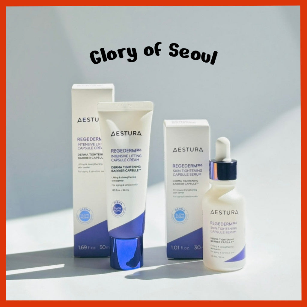 AESTURA Regederm 365 Selección | Crema en cápsulas de lifting intensivo 50ml / Sérum en cápsulas reafirmante para la piel Regederm 365 30ml
