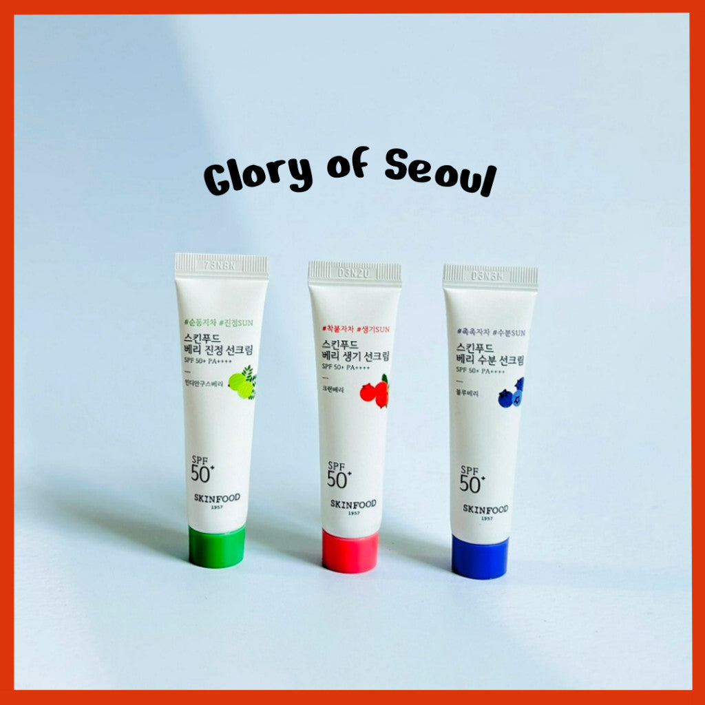 [MINI] SKINFOOD Berry Moisturizing Sunscreen SPF50+ PA++++ 15ml (3 Types)