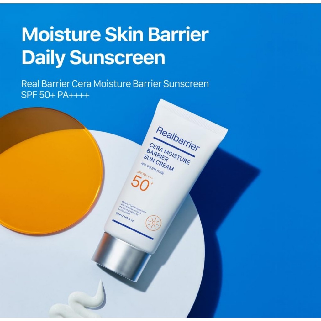 REAL BARRIER Sun Cream SPF50+ PA++++ 50mL 4options (Cera Moisture Barrier, Cica green ton-up, Aqua soothing, Peach Fit tone-up)