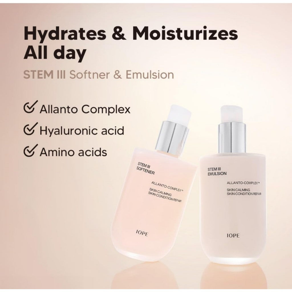 [SET] IOPE STEM III Skin Care Gift Set │ Softener 80ml + Emulsion 80ml + Ampoule 30ml