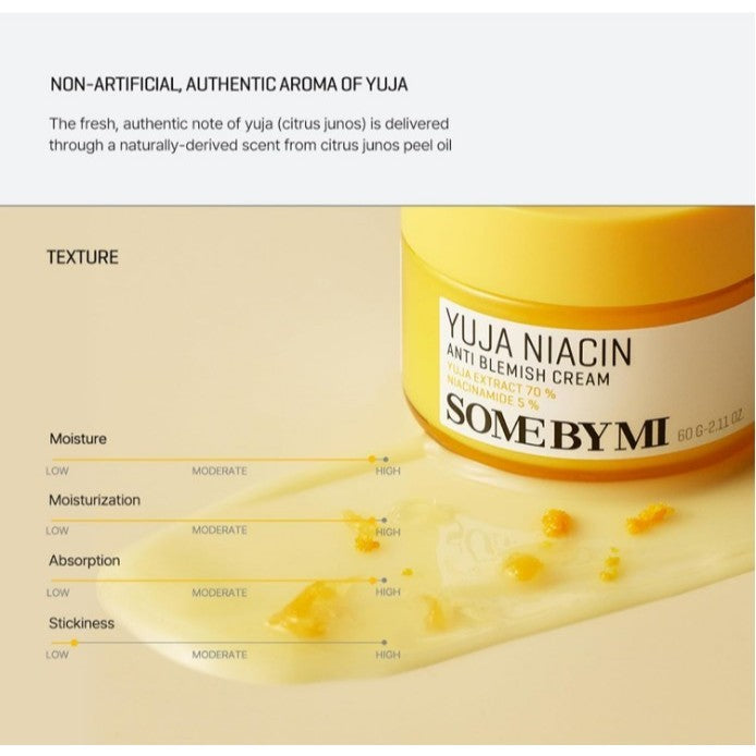 SOME BY MI Yuja Niacin Anti Blemish Cream, 60mL