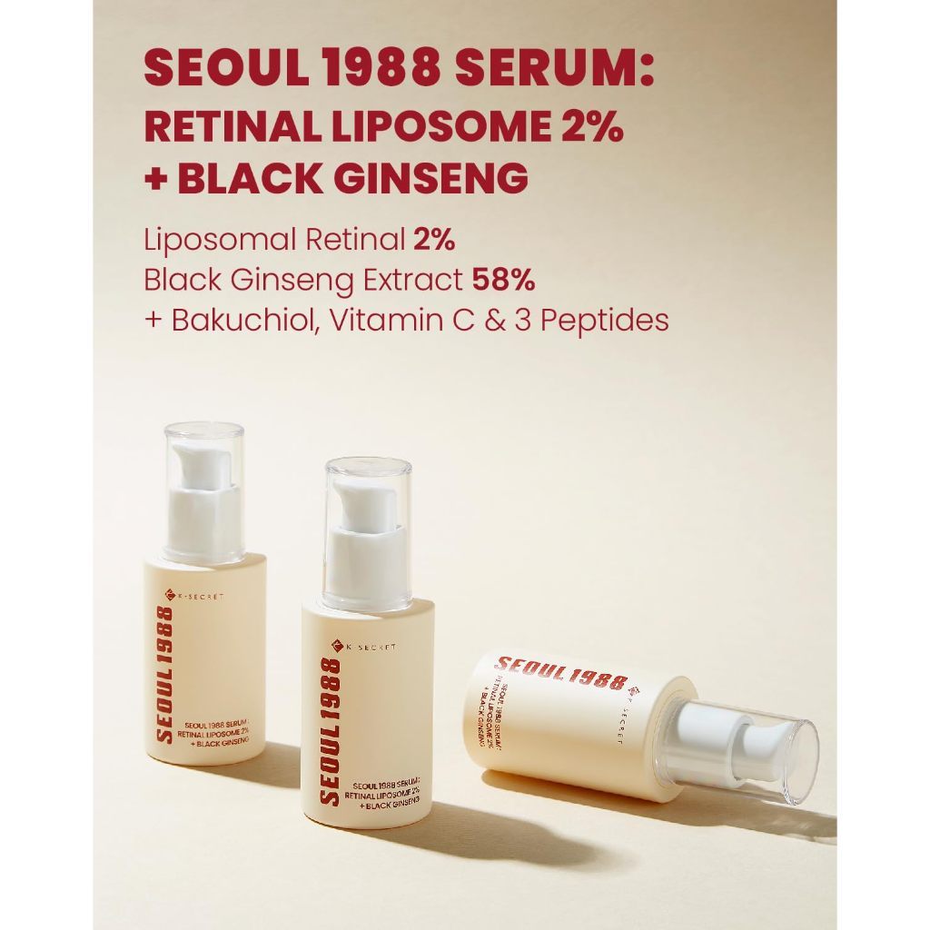 K-SECRET SEOUL 1988 Serum : Retinal Liposome 2% + Black Ginseng 30ml