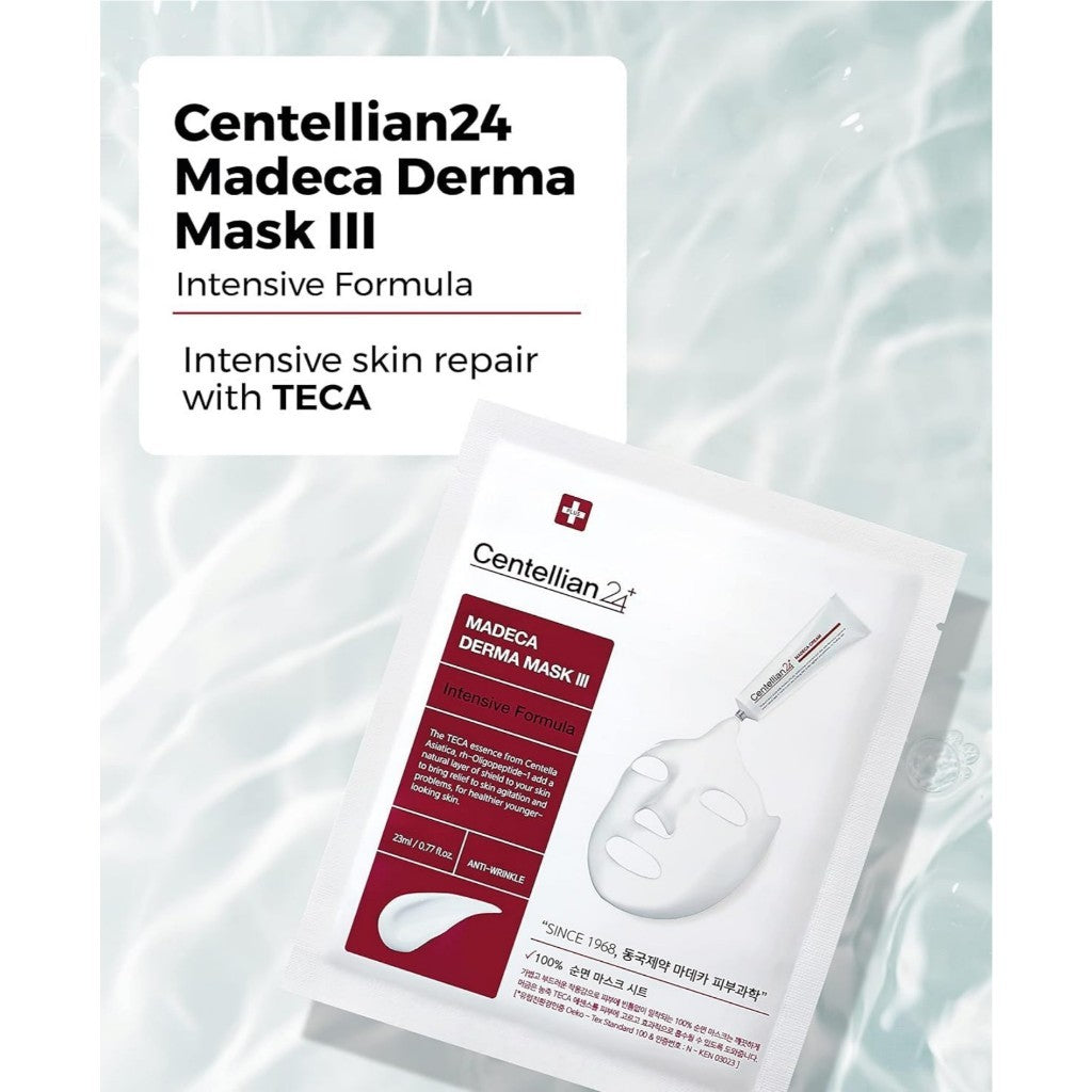 CENTELLIAN 24 Madeca Derma Face Mask (1box = 10pc)  Soothing Cotton Sheet Mask for Sensitive