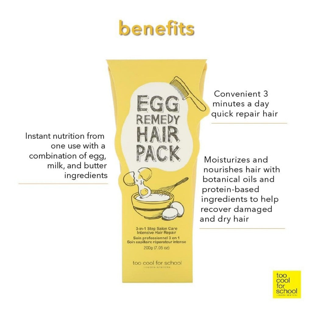 Too Cool For School Egg Remedy Hair Pack, 200g
