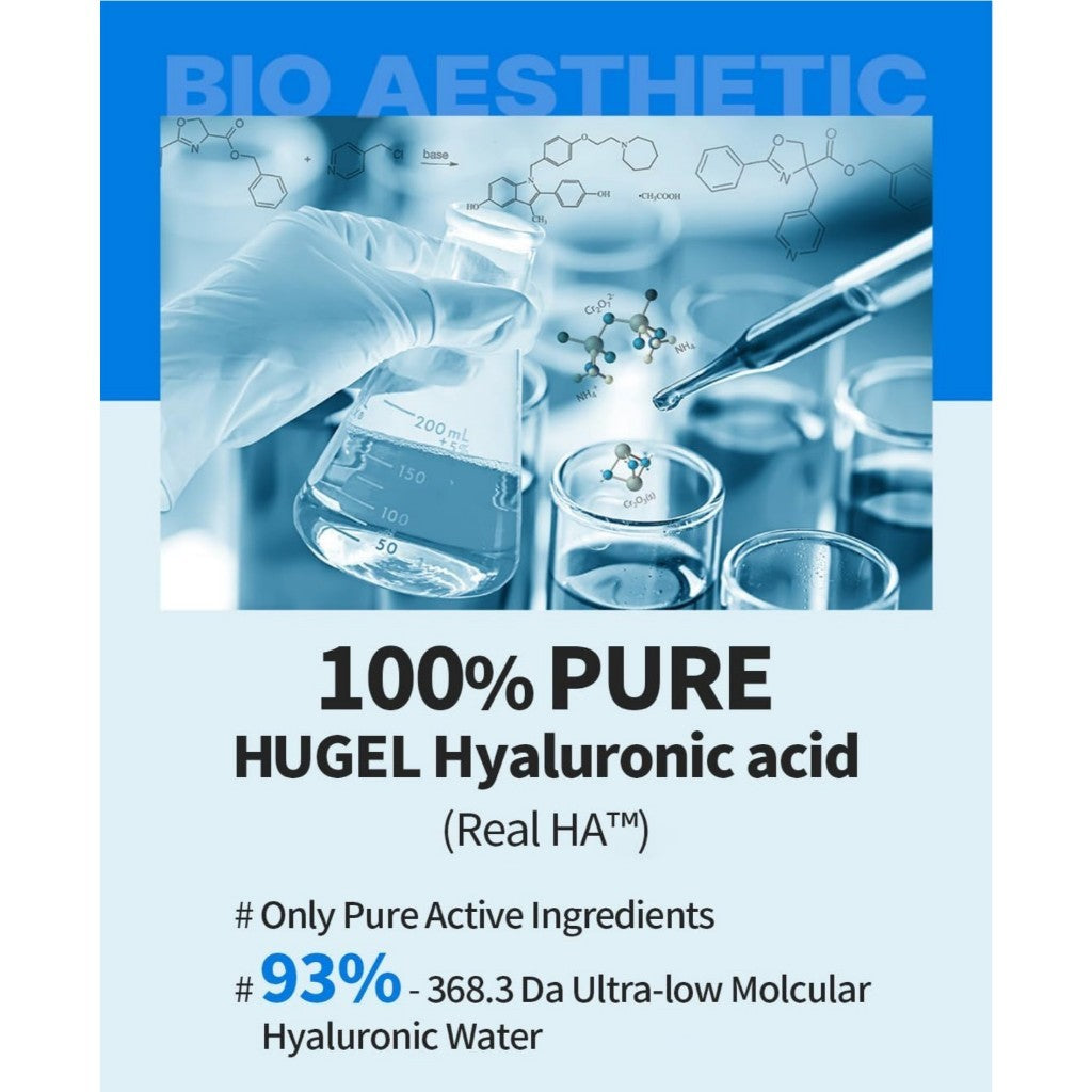 WELLAGE Real Hyaluronic Toner 100, 200mL | 93% High Purity Low-Molecular Hyaluronic Acid Face Toner