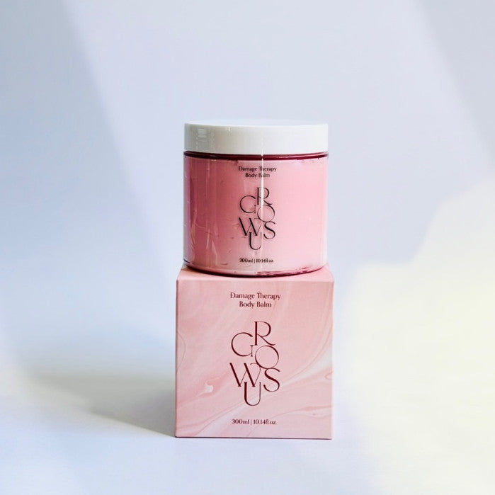 Exfoliante corporal Growus Damage Therapy 280g / Bálsamo corporal 300ml