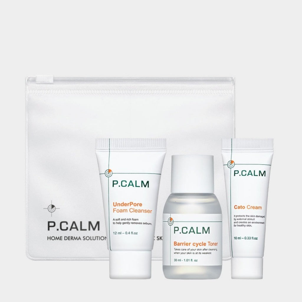 Kit de prueba P.CALM (Underpore Foam Cleanser 12 ml + Barrier Cycle Toner 30 ml + Cato Cream 10 ml)