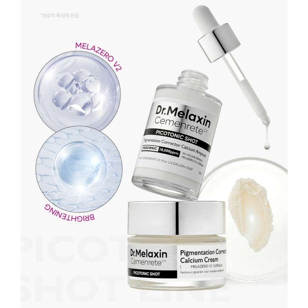 Dr.Melaxin Cemenrete Picotonic Shot Pigmentation Corrector Line (Cream 25g / Ampoule 30mL)