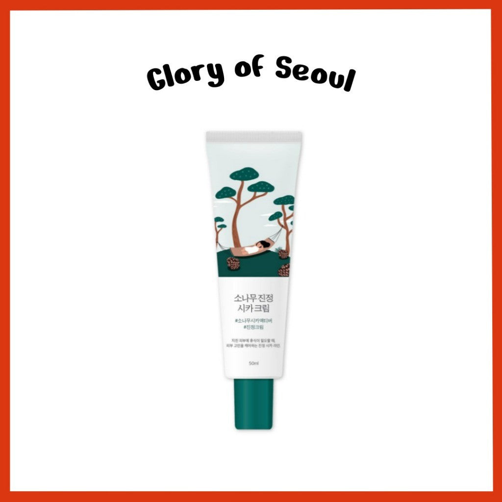 ROUND LAB Pine Calming Cica Cream 50mL | 5-CICA solution for hormonal breakouts, acne-prone skin and rosacea, Nourishing & moisturizing cream (1.69fl.oz)