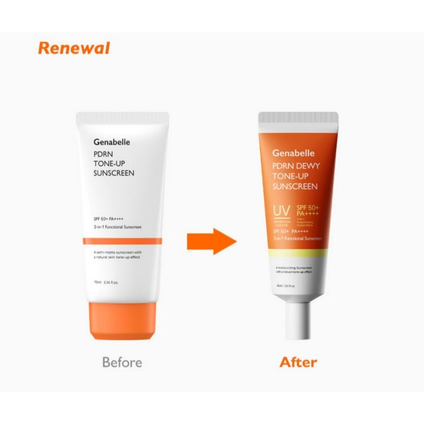[Renewal] Genabelle PDRN Dewy Tone Up Sunscreen 40mL |  SPF50+ PA++++
