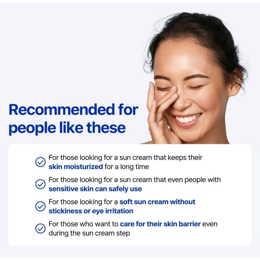 REAL BARRIER Sun Cream SPF50+ PA++++ 50mL 4options (Cera Moisture Barrier, Cica green ton-up, Aqua soothing, Peach Fit tone-up)