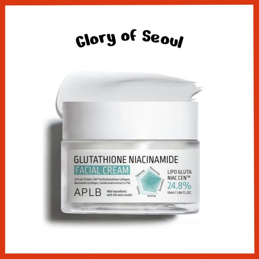 APLB Glutathione Niacinamide Facial Cream, 55mL | LIPO GLUTA NIAC CEN™ 24.8%, Korean Skincare, Deep hydration, Niacinamide