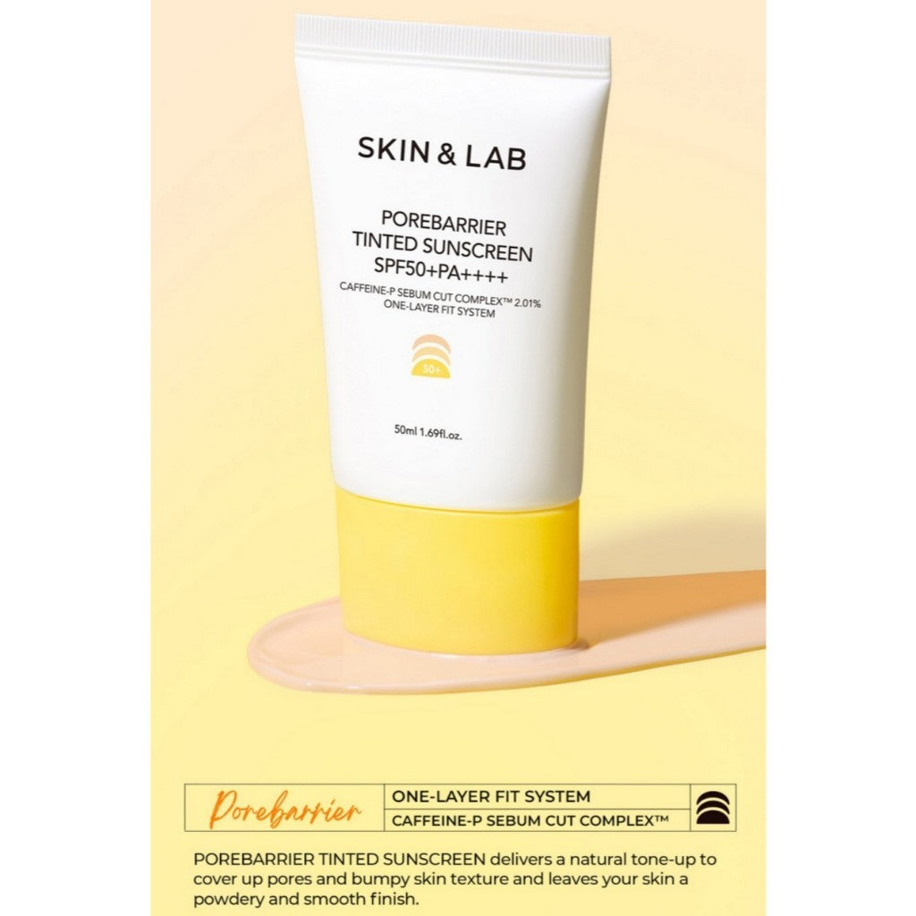 [SKIN&LAB] Porebarrier Tinted Sunscreen, 50mL | SPF50+ PA++++