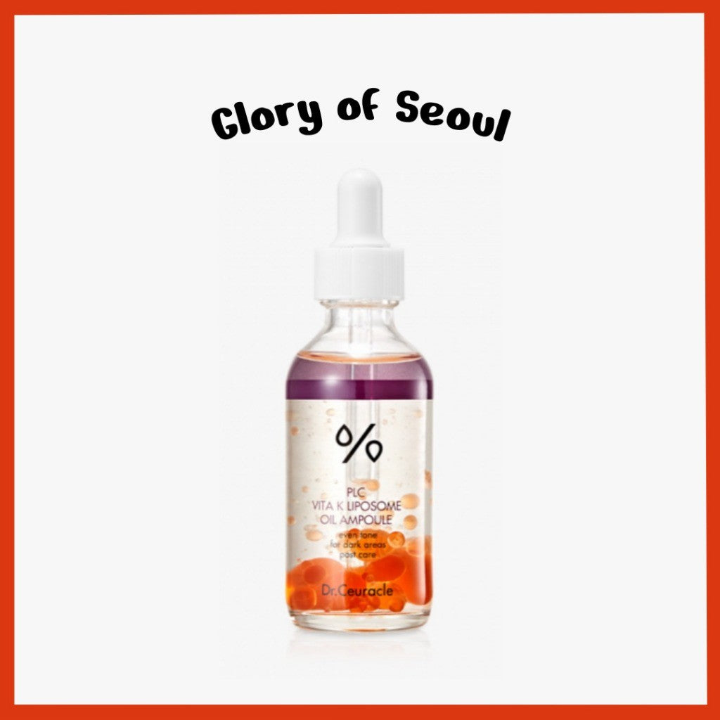 Dr.Ceuracle PLC Vitamin K Liposome Oil Ampoule, 50mLㅣSpecial Care for Toning, Glowing, Hydration, BrighteningㅣSkin-Friendly Water&Oil Layer Formula