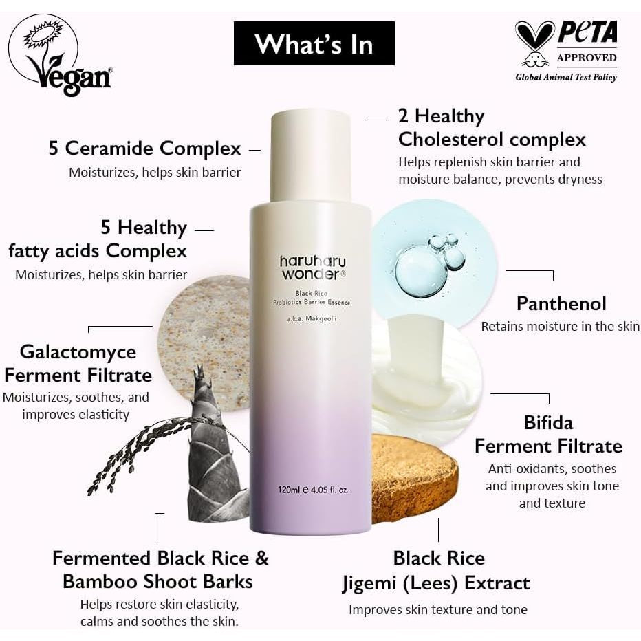 haruharu Wonder Black Rice Probiotics Barrier Essence 120ml