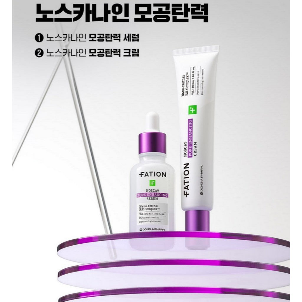 FATION Nosca9 Pore Enhancing (Cream 45mL / Serum 30mL)