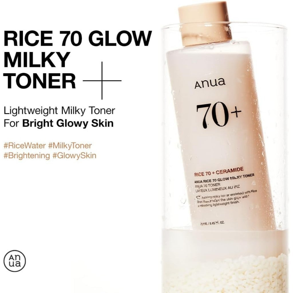 ANUA Rice 70 Glow Milky Toner 40ml / 250ml