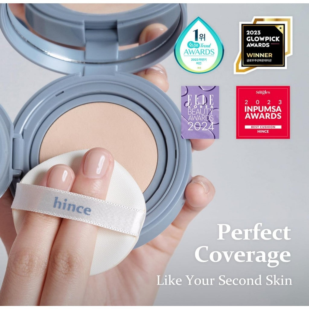 [Limited Edition] Hince Mesh Matte Cushion Blue Dive Edition (original + refill + key ring pouch)