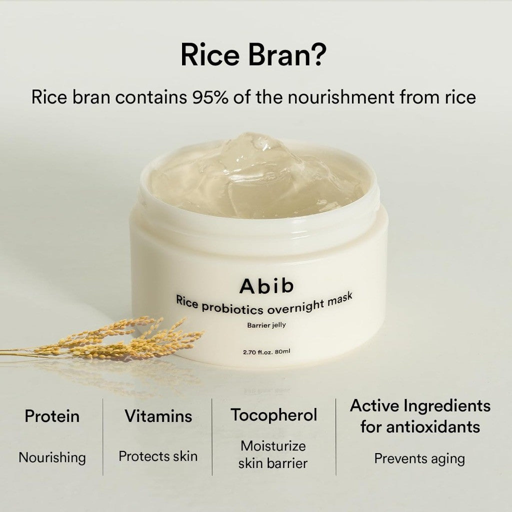 Abib Overnight Mask Jelly 80ml (2 Types) | Rice Probiotics Barrier / PDRN Collagen Mask Firming