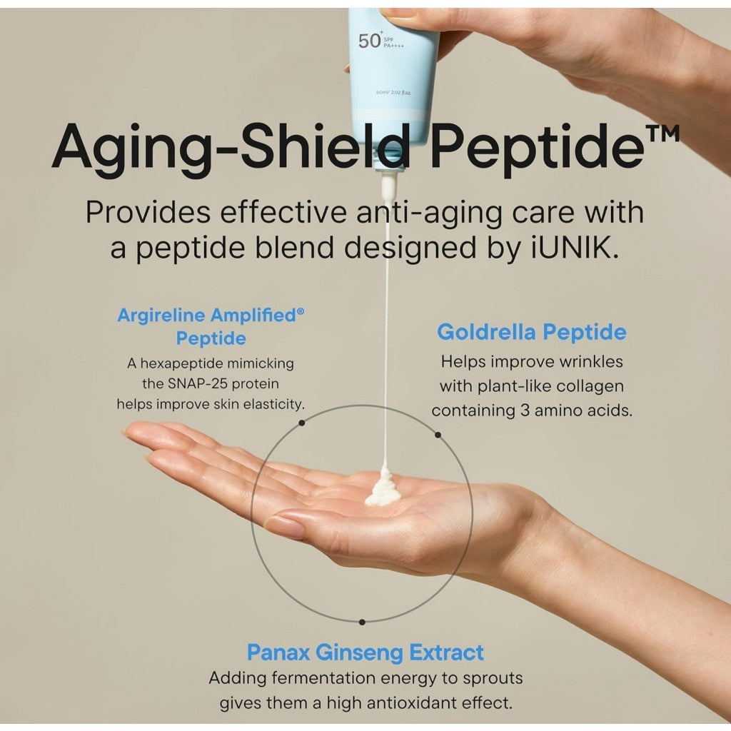 IUNIK Beta-Glucan Barrier Sunscreen, 60mL | SPF 50+ PA++++ Vegan