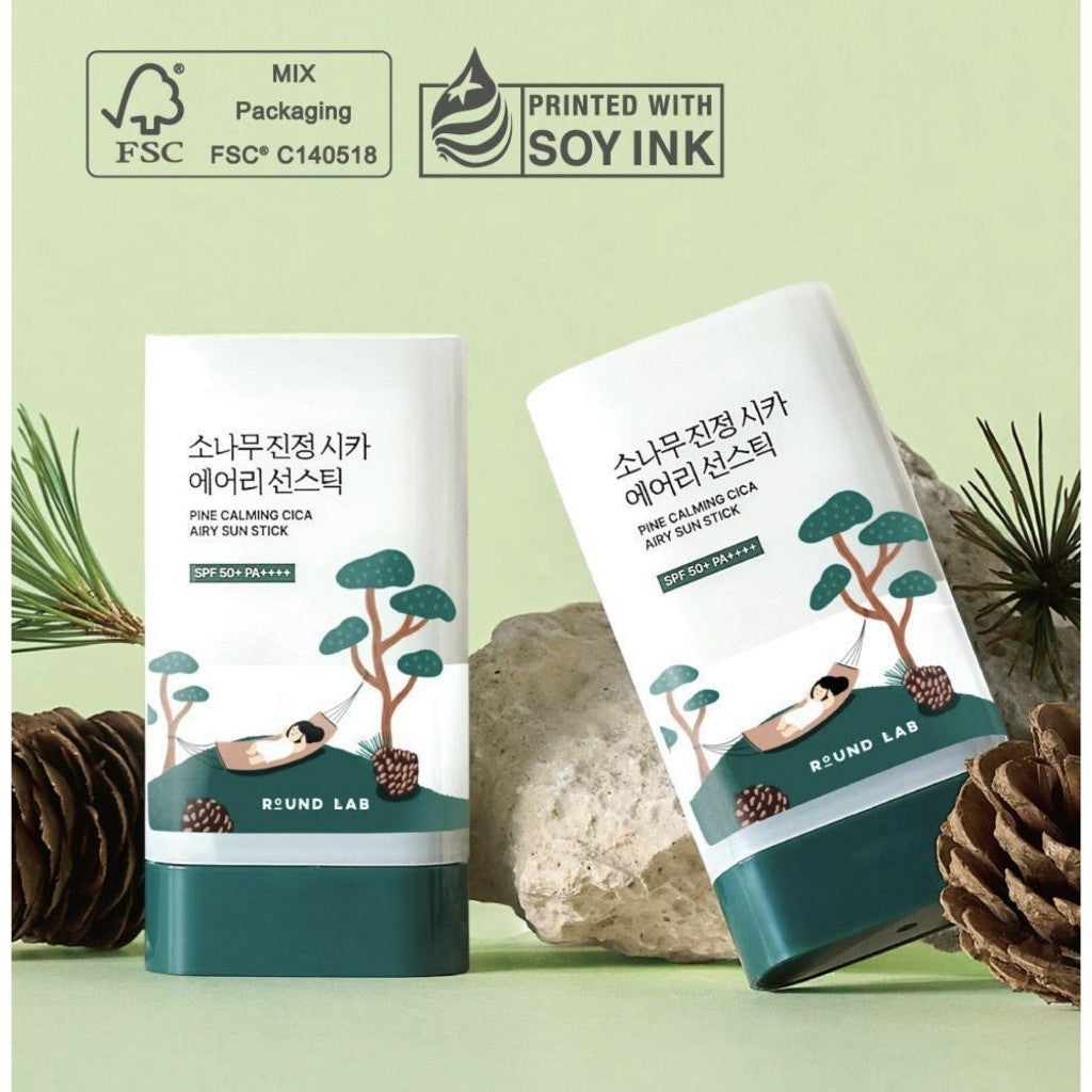 Round Lab Birch Juice Moisturizing / Pine Calming Cica Airy Sun Stick, 19g (2 Types) | SPF 50+ PA++++