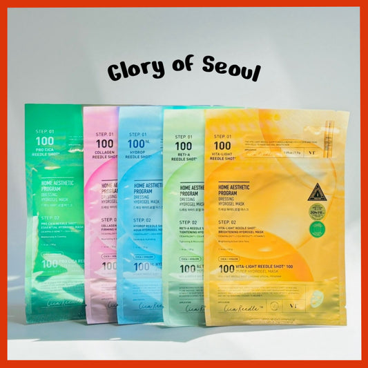 VT Reedle Shot 100 2-Step Hydrogel Mask (Step 1: 1.5 g / Step 2: 33 g) 5 Types (Reti-A / Collagen / Pro Cica / Vita-Light / Hydrop)
