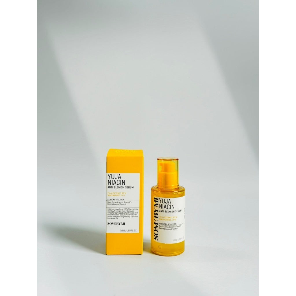 SOME BY MI Yuja Niacin 30 Days Blemish Care Serum 1.69Oz/ 50ml, 12 Vitamins Included for Sensitive Skin, Brightening Effect, Dark Spots and Freckles Care, Korean Skin Care