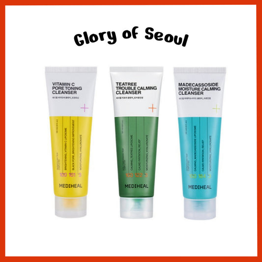 MEDIHEAL Cleanser, 120ml (3 Types; Vitamin C, Teatree,  Madecassoside)