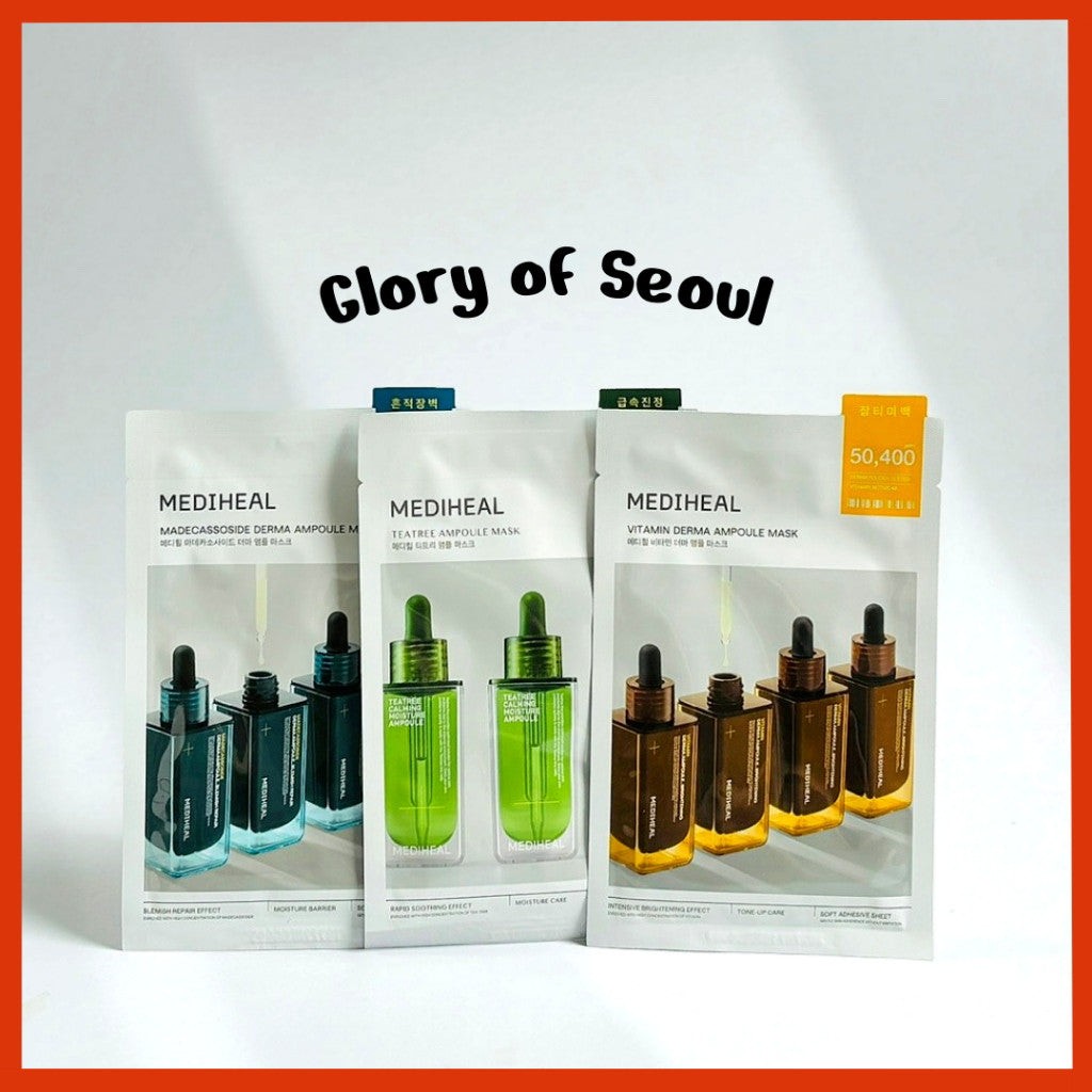 MEDIHEAL Ampoule Mask 25ml 3TYPE ( TEATREE, Vita, Madecassoside)