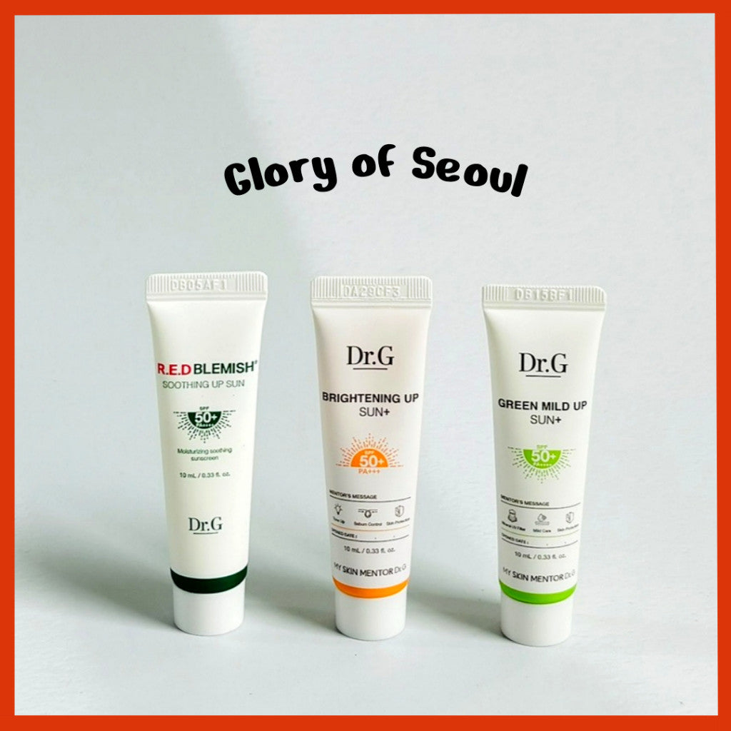 [MINI] Dr.G Sun Cream Miniature Collection (3 Types) | Brightening Up / R.E.D Blemish Soothing Up / Green Mild Up