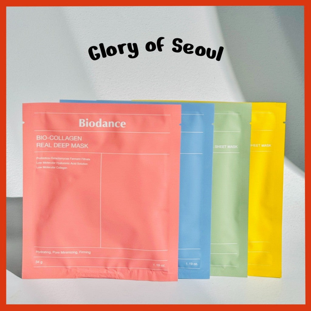 Biodance Mask Pack 1 Sheet (4 Types) │ Bio-Collagen / Cera-nol / Refreshing Sea Kelp / Radiant Vita Niacinamide