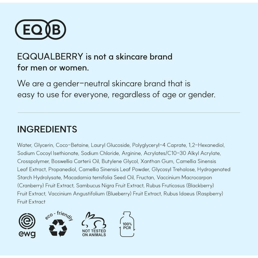 EQQUALBERRY pH Balanced Sauna Cleanser, 200mL