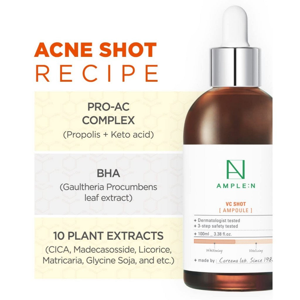 AMPLE:N VC Shot Serum, 100mL - Anti-Aging Face Serum with Vitamin C